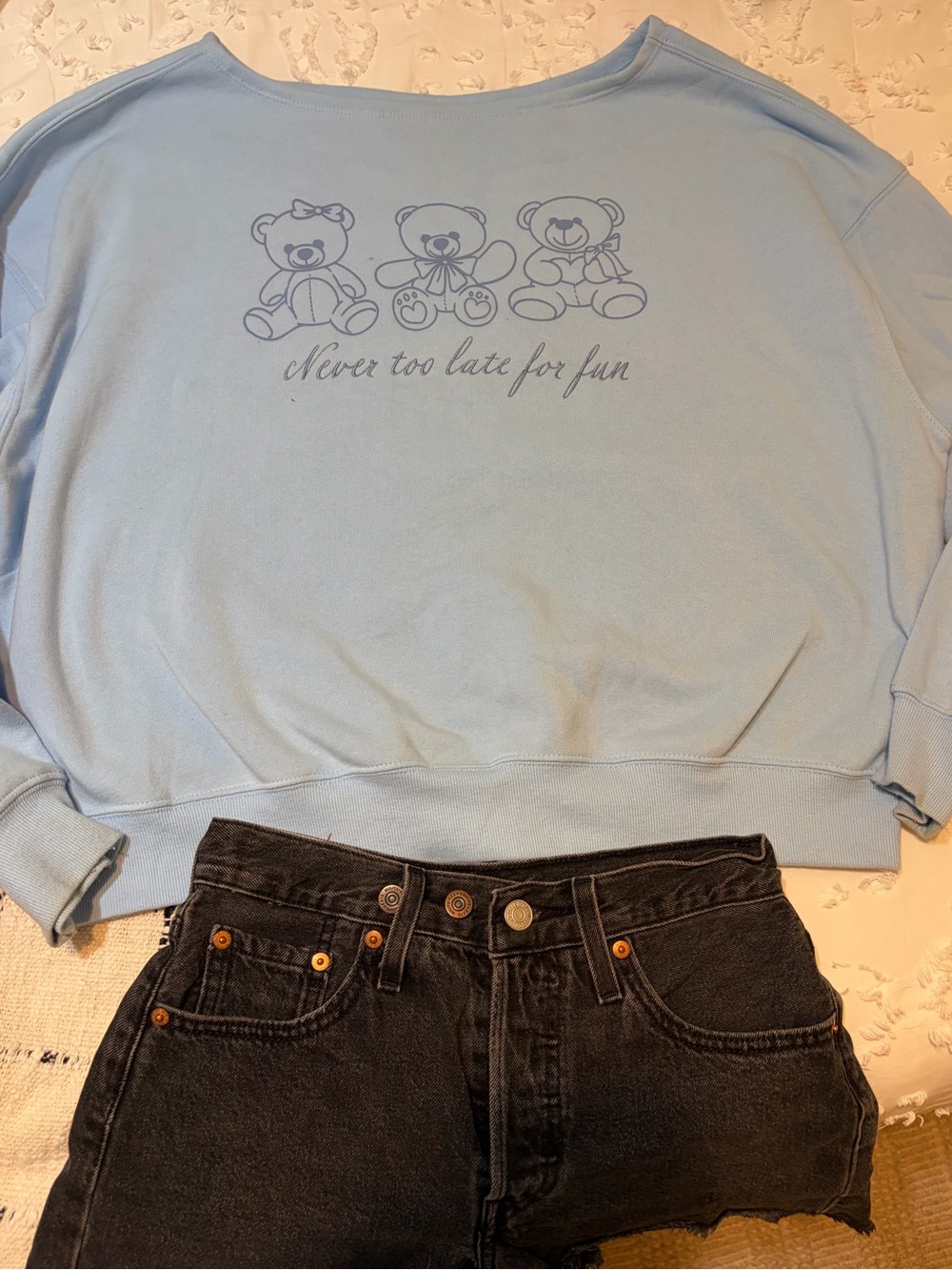 Light Blue Oversize Crew Target | Zoe + Liv